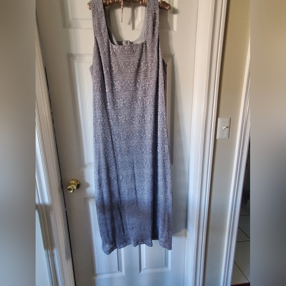 Plus  Size Party  Dress Grey/Silver - Picture 2 of 2